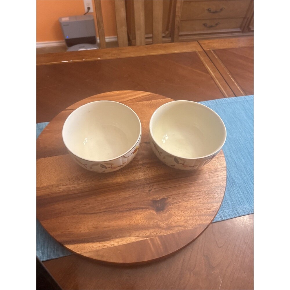 Vintage  Hall's Superior Jewel Tea Autumn Leaf 6"  Bowl A SET OF 2